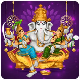 Ganesha with Siddhi and Buddhi Pooja