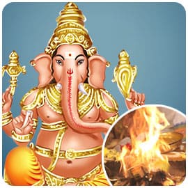 Individual Grand 5-Priest Maha Ganapati Fire Lab for Success, Health, and Overall Prosperity with 1008 Modakam (Dumplings) Offering 