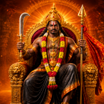 Karuppasami Bhagwan singhasan par virajmaan, gaon ke rakshak aur nyay ke devta ki divya murti ka darsha