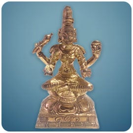 आदि लक्ष्मी की प्रतिमा 3 इंच