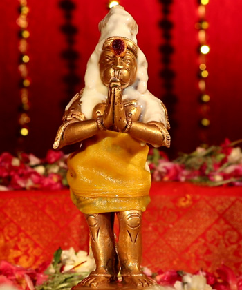 Abishekam: Venna Kappu for Lord Hanuman