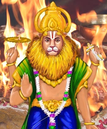 Nava Narasimha Homa (9 Divine Forms of Narasimha Blessings Fire Lab)