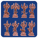 Ashta Bhairava Statue Set