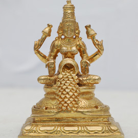 Energized 4 inch Wealth Lakshmi statue