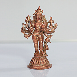 Energized 6 Inch 8 Armed Bhairava Statue