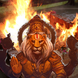 Narasimha Fire Lab (Homa For Relief From Negativity Diseases And Fear)