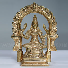 Five Metal 6 Inch Lakshmi Statue