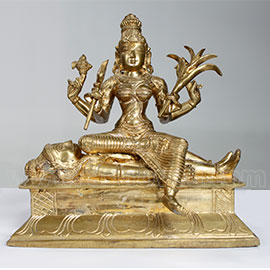 Metal 9 Inch Lalita Tripura Sundari