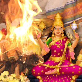 Individual Mookambika Homa (Fire Prayer to the Embodiment of Goddess Trinity) at AstroVed Remedy Center