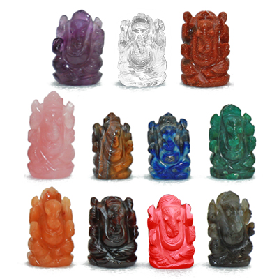 11 Forms of Ganesha Statue Set