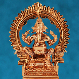 Energized 4 inch Five-Metal Vinayaka Statue