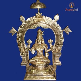 Navratri 2014: 6 Inch Energized 5 Metal Goddess Mookambika Statue