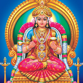 Kuroothi Pushpanjali-Abhishekam-Goddess Bhagavathi-with a mixture of Kumkum