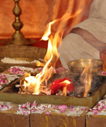 Homa for Murugan and his consorts Valli and Devayani