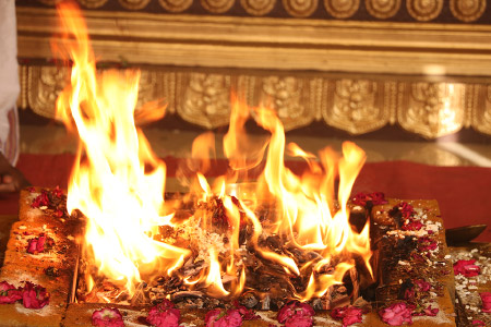 Siddhi and Buddhi Ganapati Homa