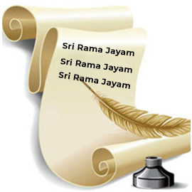 Sri Rama Jayam Mantra Writing for 1008 Times