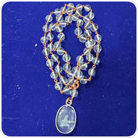 Energized Mala  (54:1 Beads) with Lay Crystal Shivalingam Pendant