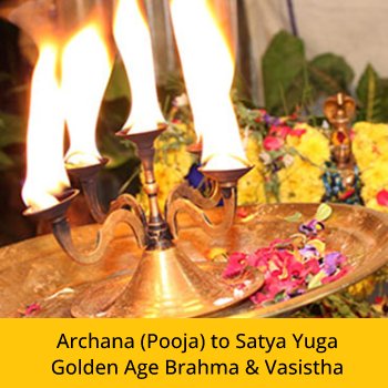 Golden Age Brahma & Vasistha Statue Installation Advanced Package