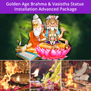 Golden Age Brahma & Vasistha Statue Installation Advanced Package
