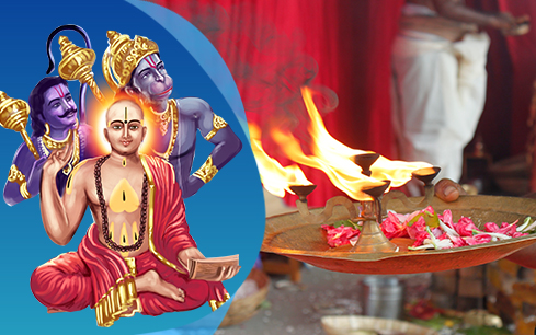 Archana (Pooja) to Madhavacharya, Bhima & Hanuman