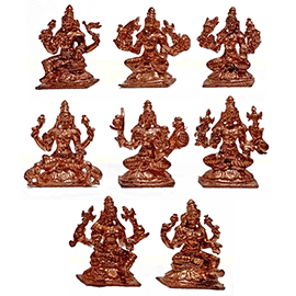 2 Inch Ashtalakshmi Statue (Set of 8 Lakshmi Statue)
