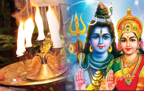 Archana (Pooja) to Shiva & Parvati at Tanjore Powerspot