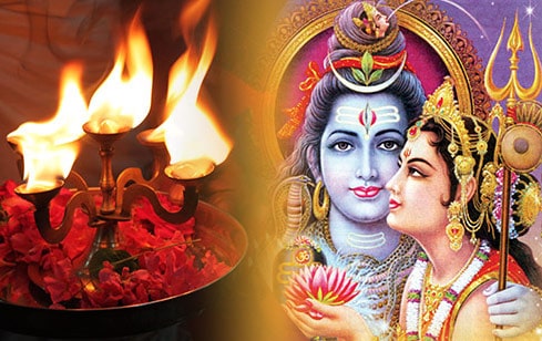 Archana (Pooja) to Shiva & Parvati at Pudukkottai Powerspot