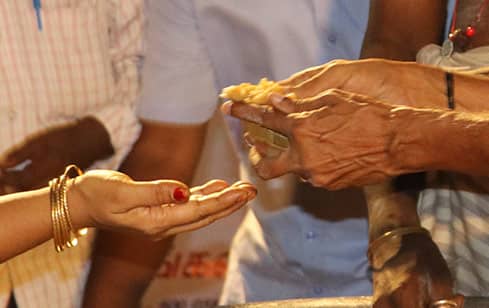 Food Feeding at Sivaganga Powerspot