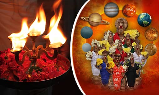 Archana (Pooja) & Abishekam (Hydration Ceremony) to Navagraha at Madurai Powerspot 