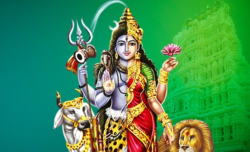 Archana (Pooja) to Shiva & Goddess Parvati as Ardhanareeshwarar at Namakkal Powerspot