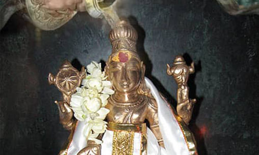 Abishekam (Hydration Ceremony) and Archana (Pooja) to Vishnu 