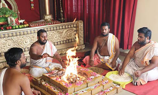 Shani Kavacham (Protective Armor of Saturn Hymn) Chanting with 4-Priest Shani Dosha Pariharam Fire Lab for Relief from Saturn’s Afflictions