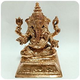 Energized 3 Inch Shakti Ganapati Statue