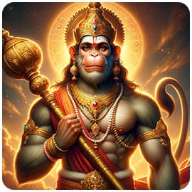 शनि पर खड़े हनुमान की 6 इंच की ऊर्जावान मूर्ति