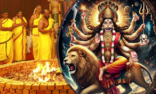 5-Priest Narasimhi Pratyangira Fire Lab For Protection From Evil Forces, Darkness & For Courage on Krishna Paksha Ashtami Day