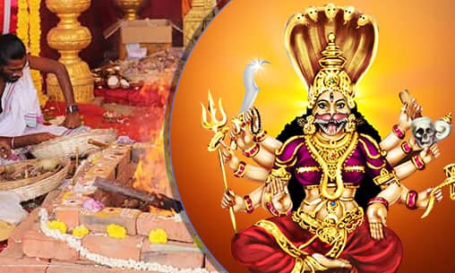 5-Priest Kalaratri Pratyangira Fire Lab to Eliminate Malefic Influence of Planetary Afflictions & Karmic Roadblocks to Success on Krishna Paksha Ashtami Day