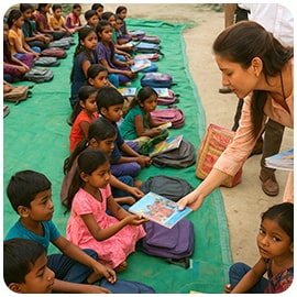 Books and Stationery for Underprivileged Children