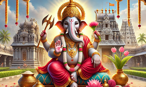 Archana (Pooja) & Abishekam (Hydration Ceremony) to Maha Ganapati on Ganesha Chaturthi Day Archana (Pooja) & Abishekam (Hydration Ceremony) to Maha Ganapati on Ganesha Chaturthi Day