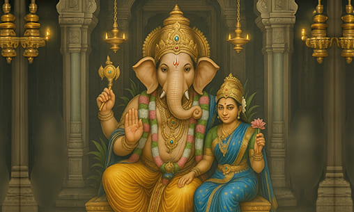 Shri Vallabha Maha Ganapati (Consort-Blessing Giver of Joyful Abundance)