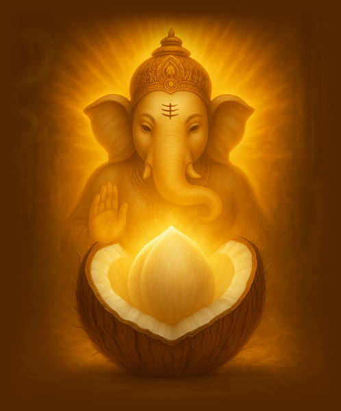 DR. PILLAI COMMISSIONS GANESHA’S KARMA-ABSORBING COCONUT EMBRYO TECHNOLOGY DR. PILLAI COMMISSIONS GANESHA’S KARMA-ABSORBING COCONUT EMBRYO TECHNOLOGY