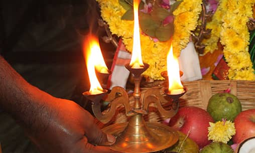 Ashtothara Archana (Pooja Invoking 108 Names of Jupiter) With Yellow Color Flowers to Jupiter by Astroved Priestess