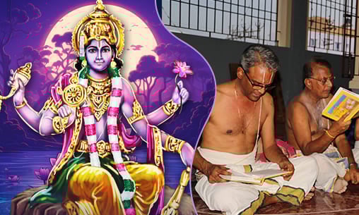 Vishnu-Sahasranamam-Parayanam Tri Pindi Shraddham (Sacred Ancestral Ritual to 3 Generations With Sesame Offering) at Rameshwaram Powerspot