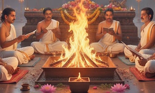 4 Priest Shanaischara Moola Mantra Fire Lab