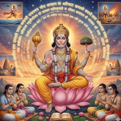 Hanuman in Sacred Hymns & Mantras – Scriptural Portrait of His Glory