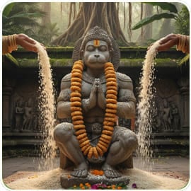 Individual Rice Pudding Ritual to Hanuman at Kerala Powerspot