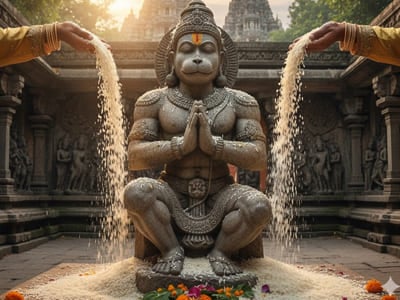 Rice Pudding Ritual to Hanuman at Kerala Powerspot