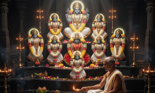 Archana (Pooja) to the Navagraha (9 Planets)