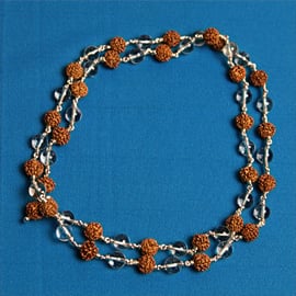 Shiva Shakti Mala With Silver String