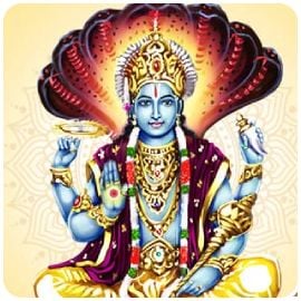 Flower and Tulsi Decoration for Vishnu Powerspot