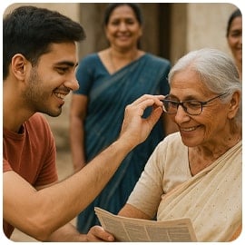 Reading Glasses for the Elderly Poor